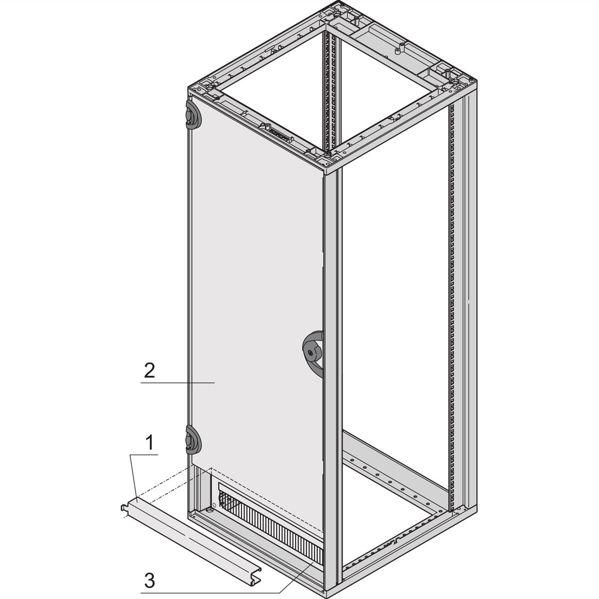 SCHROFF Novastar Support de charnière de porte pour porte