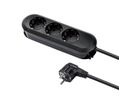 BACHMANN Prise multiple, 3x, noir, 3 m