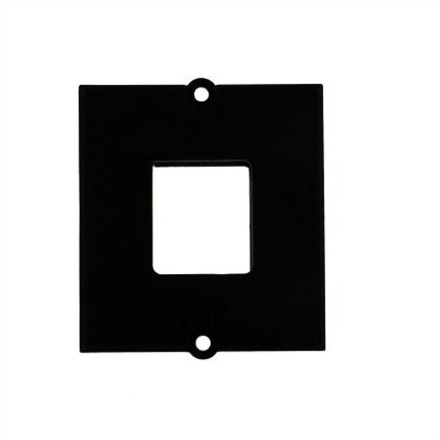 BACHMANN Module Cadre 1 Keystone avec fixation métallique, noir