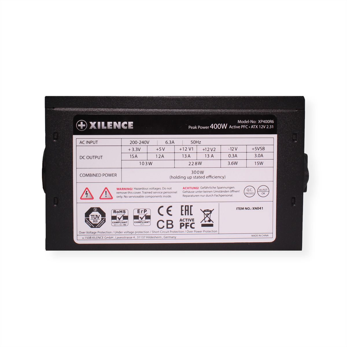 Xilence XP400R6 Alimentation PC, 400W Peak Power, ATX