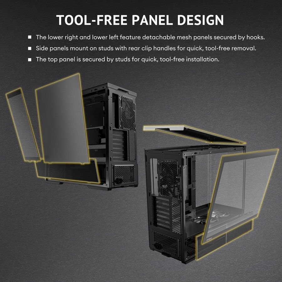 ANTEC Boîtier PC Constellation C6 Curve Air, format ATX Midi Tower, noir