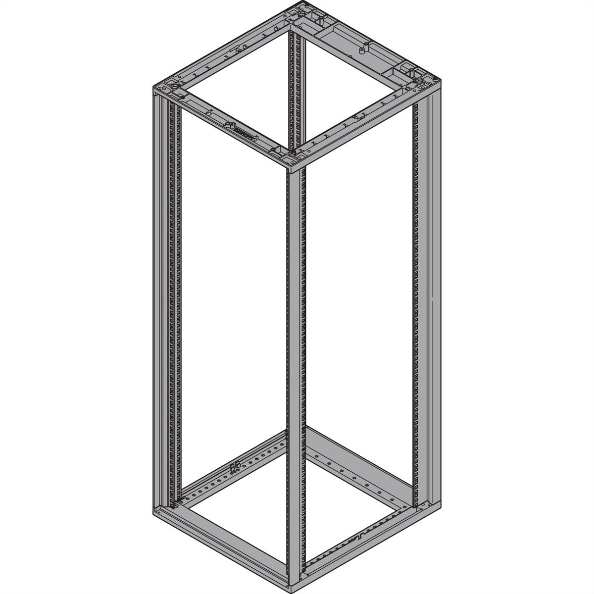 Cadre d'armoire Novastar SCHROFF, Slim-Line, 25 U 553W 1000D
