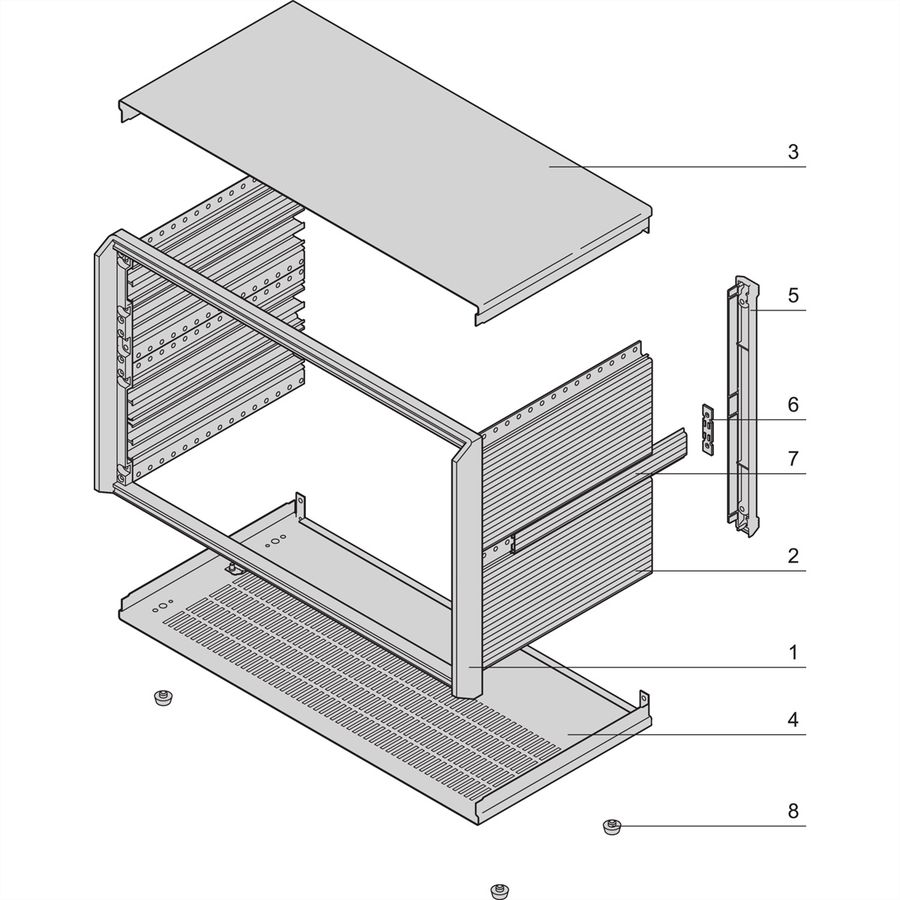 Mallette PropacPRO SCHROFF, non blindée, 6 U, 84 HP, 326 mm