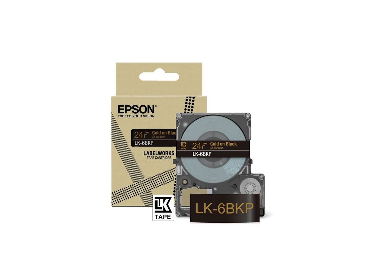 Epson LK-6BKP Noir, Or