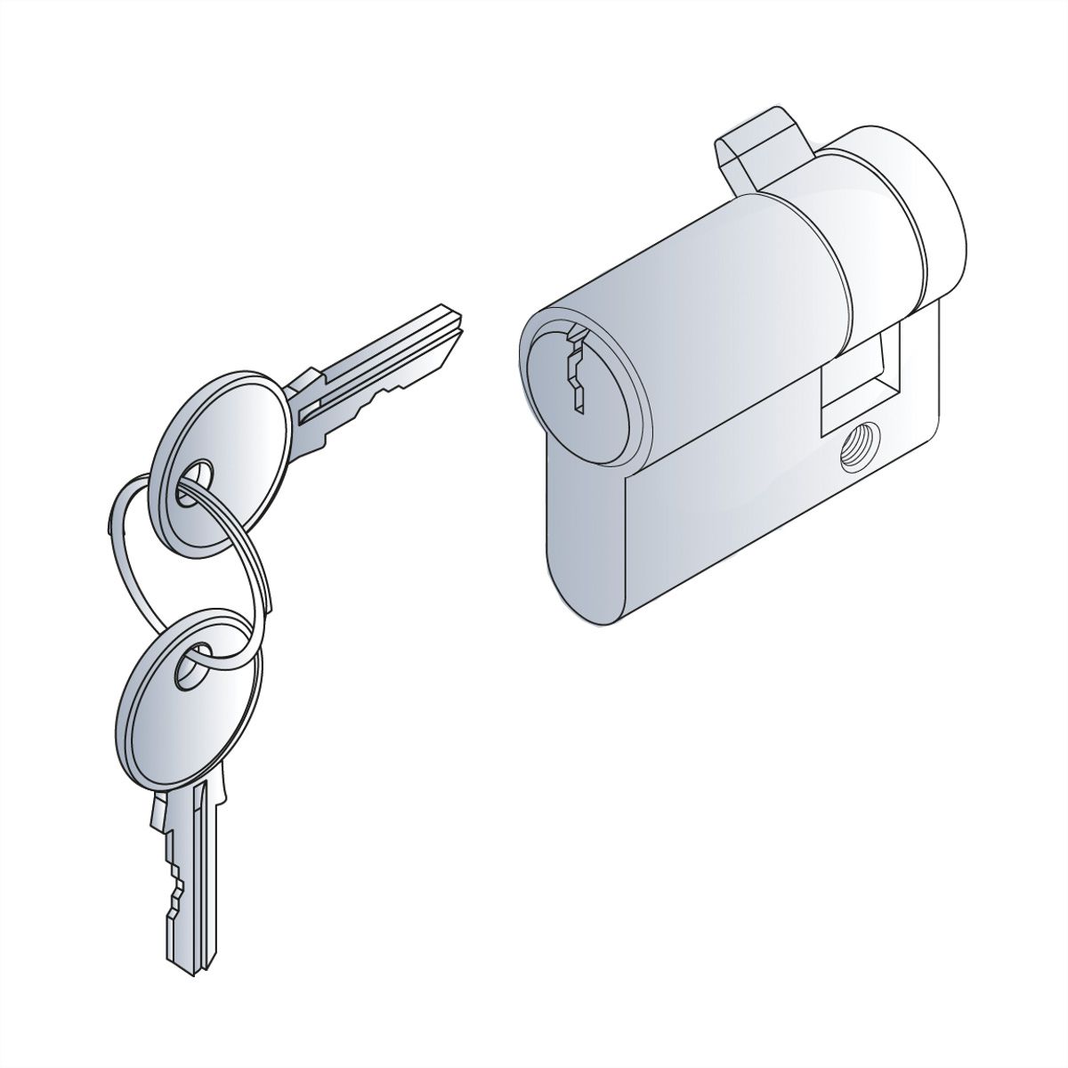 Cylindre de serrure Novastar SCHROFF, insert de serrure DIN