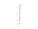 SCHROFF Face avant, non blindée, 2 U, 84 HP, 2,5 mm, alu, anodisé, bords non traités