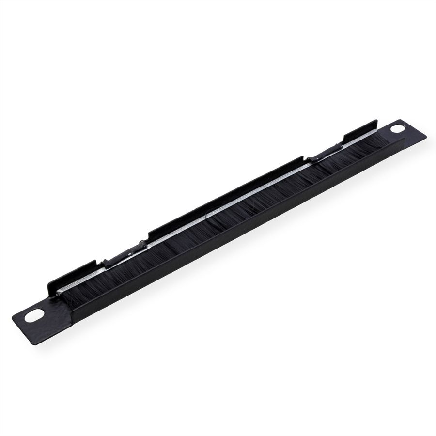 ROLINE 10" Passe-câbles, Avec brosse 0,5U noir