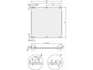 SCHROFF Face avant, profil en U, Refrofit Shielding, 6 U, 16 HP, 2,5 mm, alu, face avant anodisée, face arrière conductrice