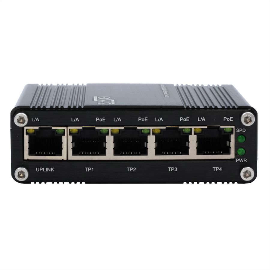 EXSYS EX-62020PoE Switch Ethernet industriel 5 ports PoE