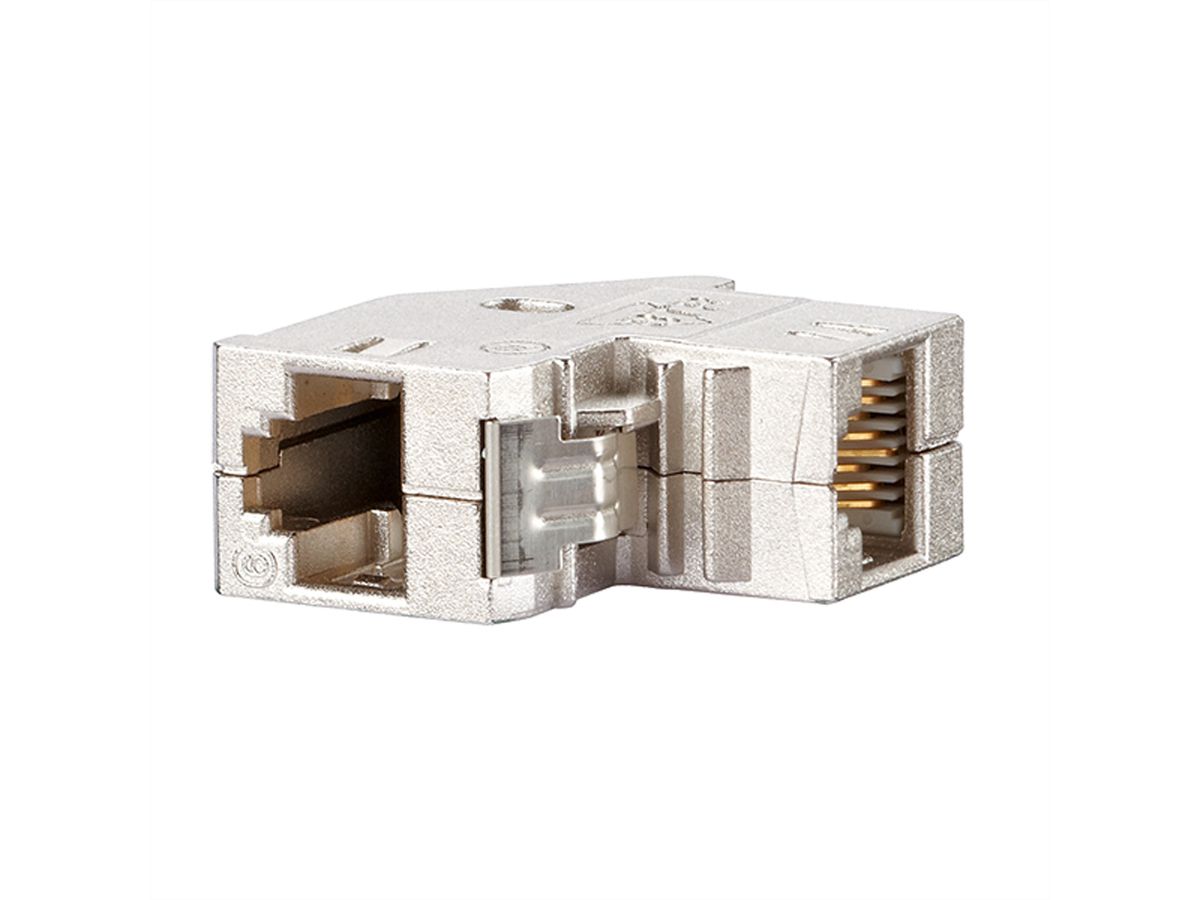 BACHMANN CAT6 90° RJ45 F/F, Keystone