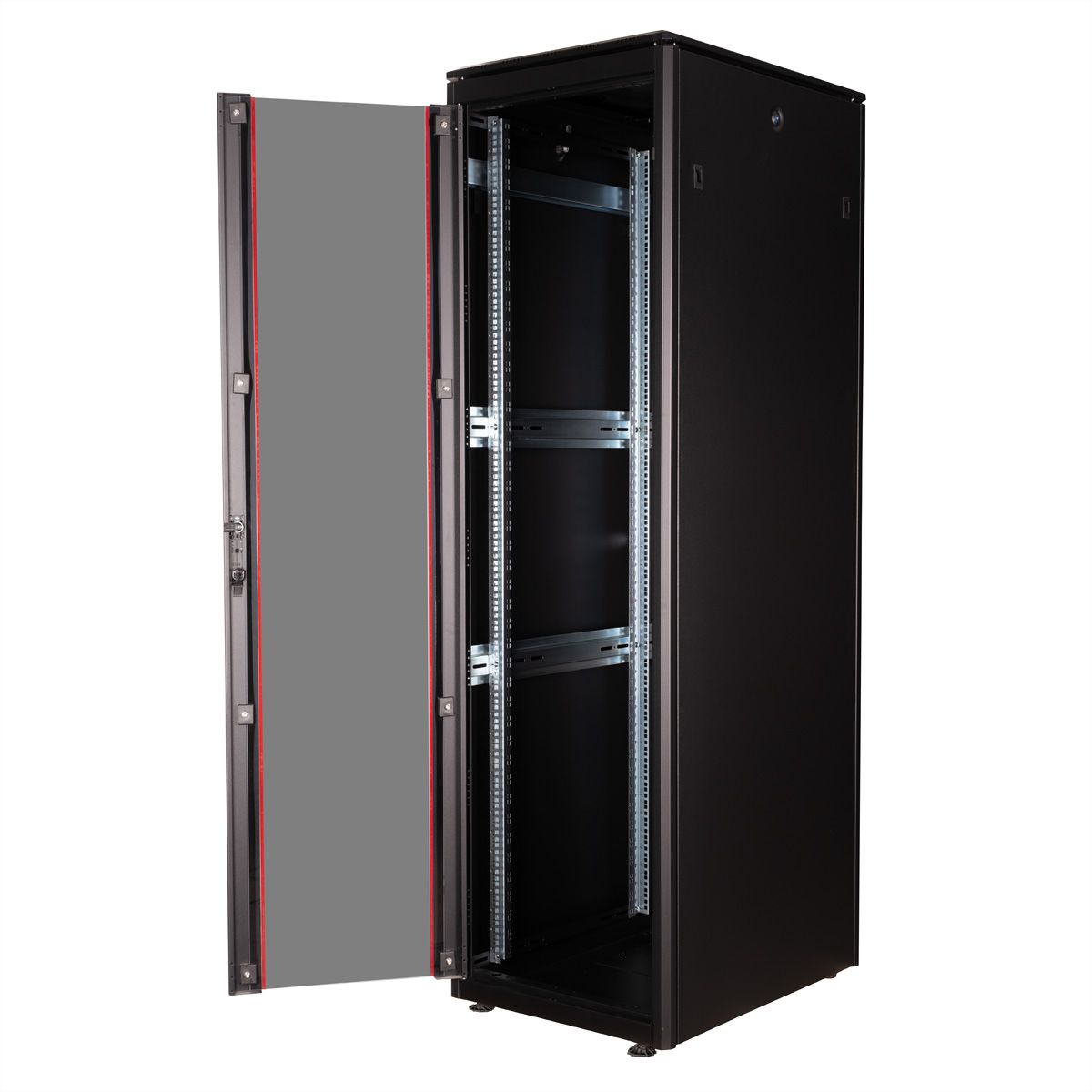 ROLINE 19" Baie réseau Pro 42U, 600x800 LxP Porte verre noir
