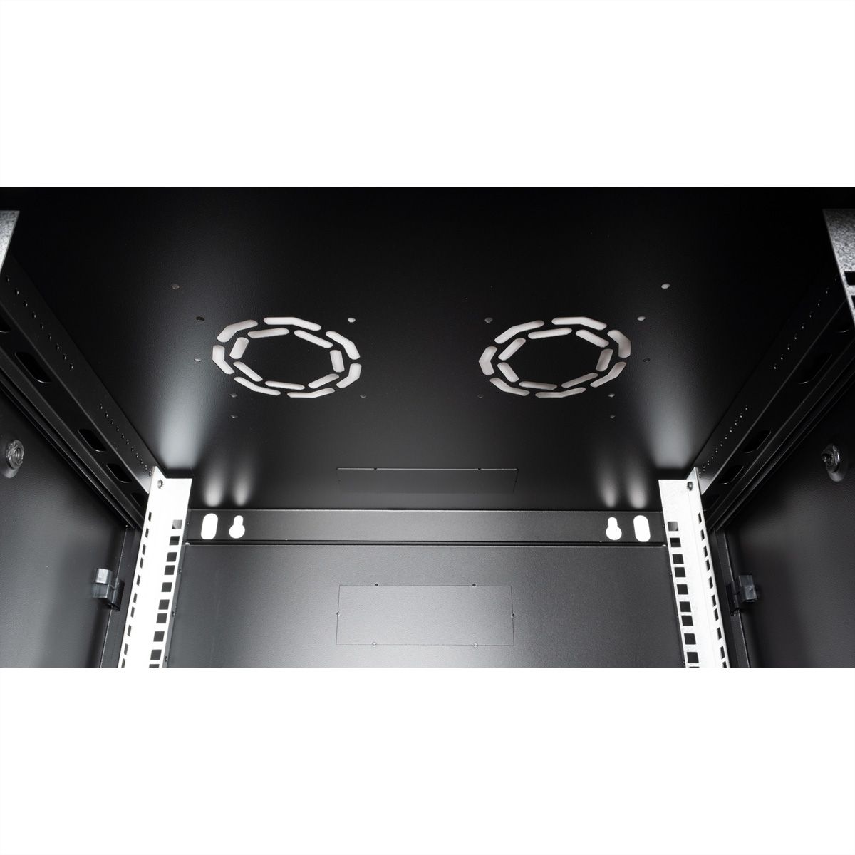 VALUE Boîtier mural 19 pouces 6U, 600 x 600 mm, noir, kit à assembler