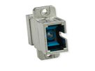 TELEGÄRTNER Coupleur SC, Singlemode et Multimode, Manchon en céramique, boîtier en métal, gris