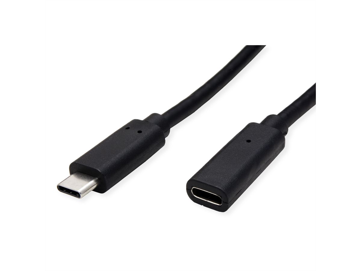 VALUE Câble d'extension vidéo USB typeC (DP Alt Mode) C-C, M/F, noir, 1,5 m