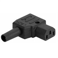 BACHMANN Coupleur IEC320 C13 10A/250VAC coudé à droite, noir