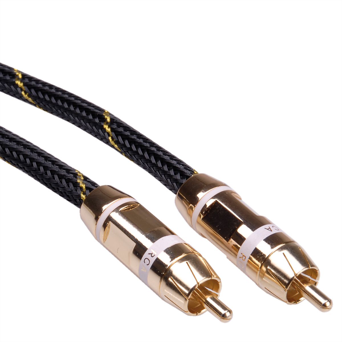 ROLINE GOLD Câble de raccordement RCA simplex M / M, blanc, 5 m