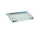 TELEGÄRTNER BASIS V Panneau FO avec coupleurs, 12x LC Duplex, bleu, OS2