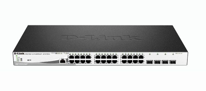 D-Link DGS-1210-28MP/E commutateur réseau Géré L2 Gigabit Ethernet (10/100/1000) Connexion Ethernet, supportant l'alimentation via ce port (PoE) 1U Noir, Gris