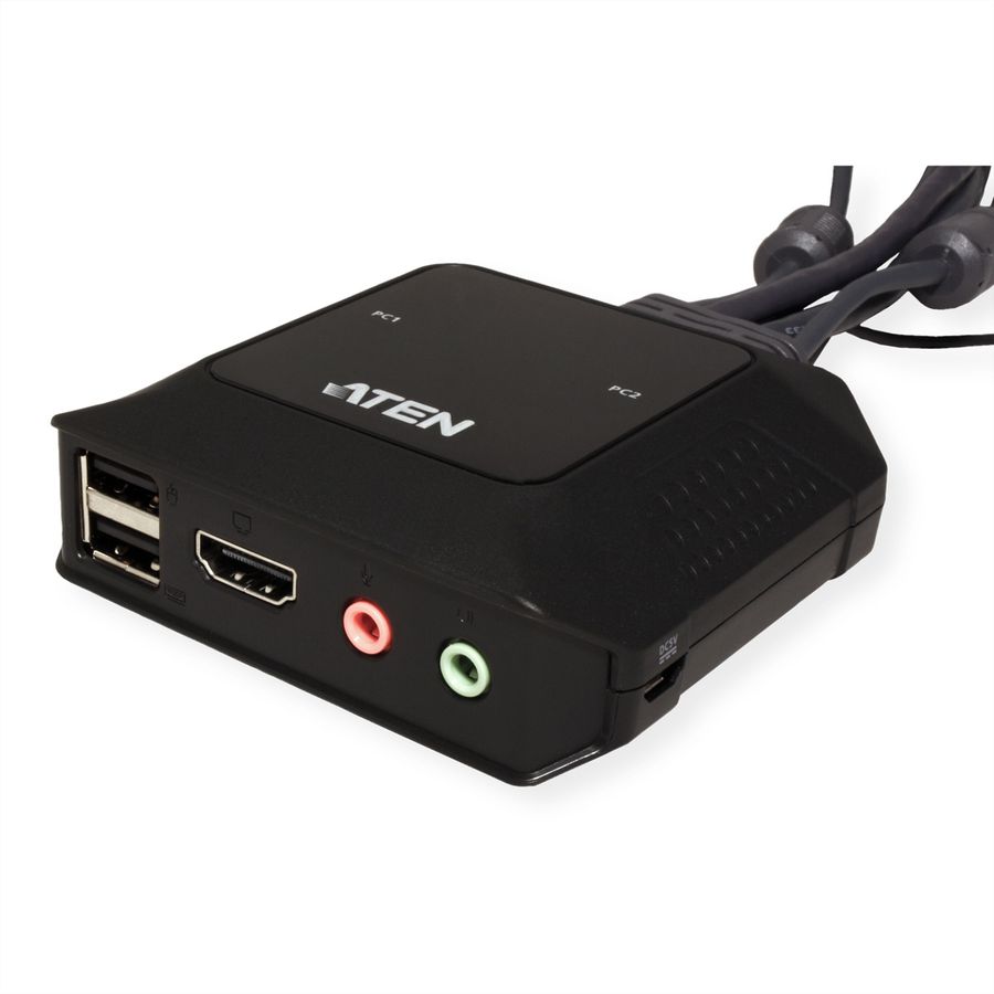 ATEN CS22H Commutateur KVM câble HDMI 4K USB 2 ports avec sélecteur de port distant