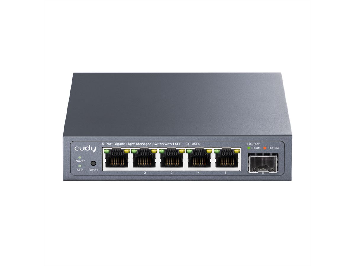 CUDY GS105ES1 Switch Gigabit 5 ports Light Managed avec 1 SFP