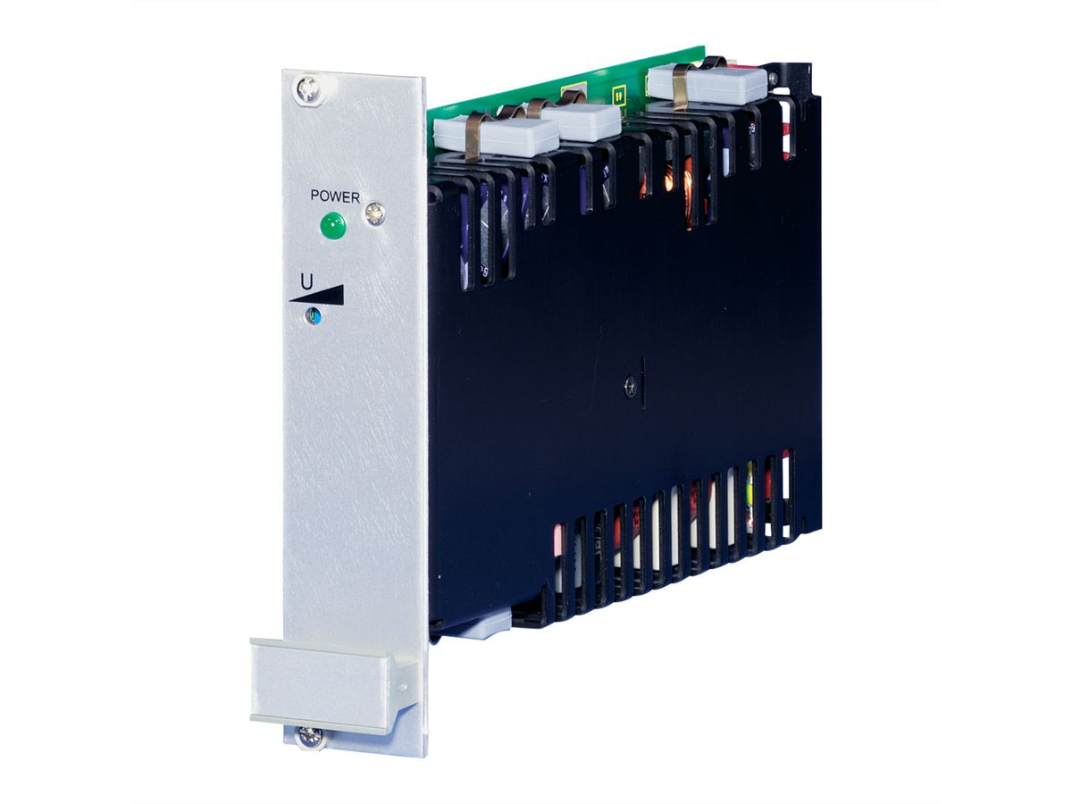 SCHROFF PSU Face avant pour Maxpower 100, Single, Adjustable, 3 U, 6 HP, blindé, 2.5 mm, Al