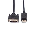 VALUE Câble DisplayPort DP M - DVI(24+1) M, LSOH, noir, 2 m