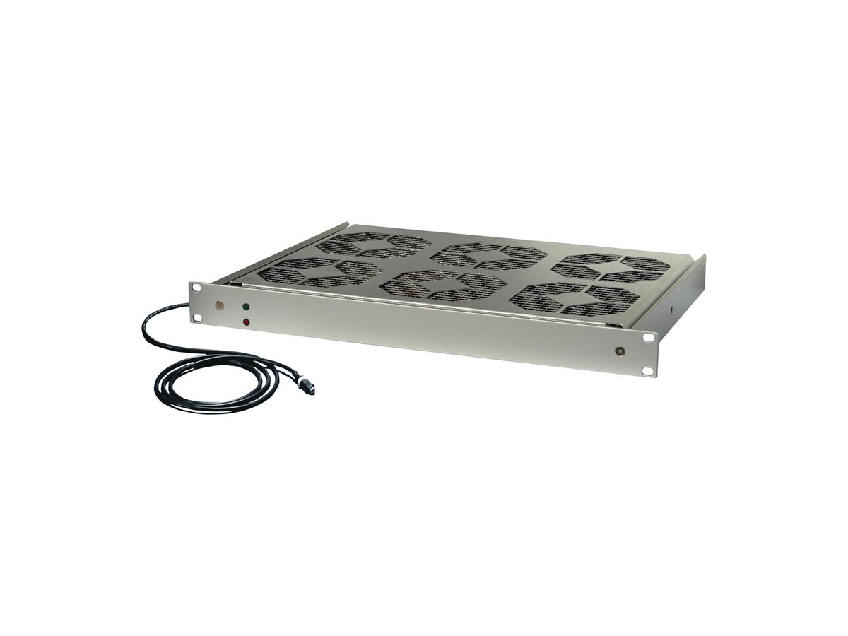 Unité de ventilation 19'' SCHROFF, 1 U, Contrôle et surveillance de la vitesse, 6 ventilateurs, 230 VAC