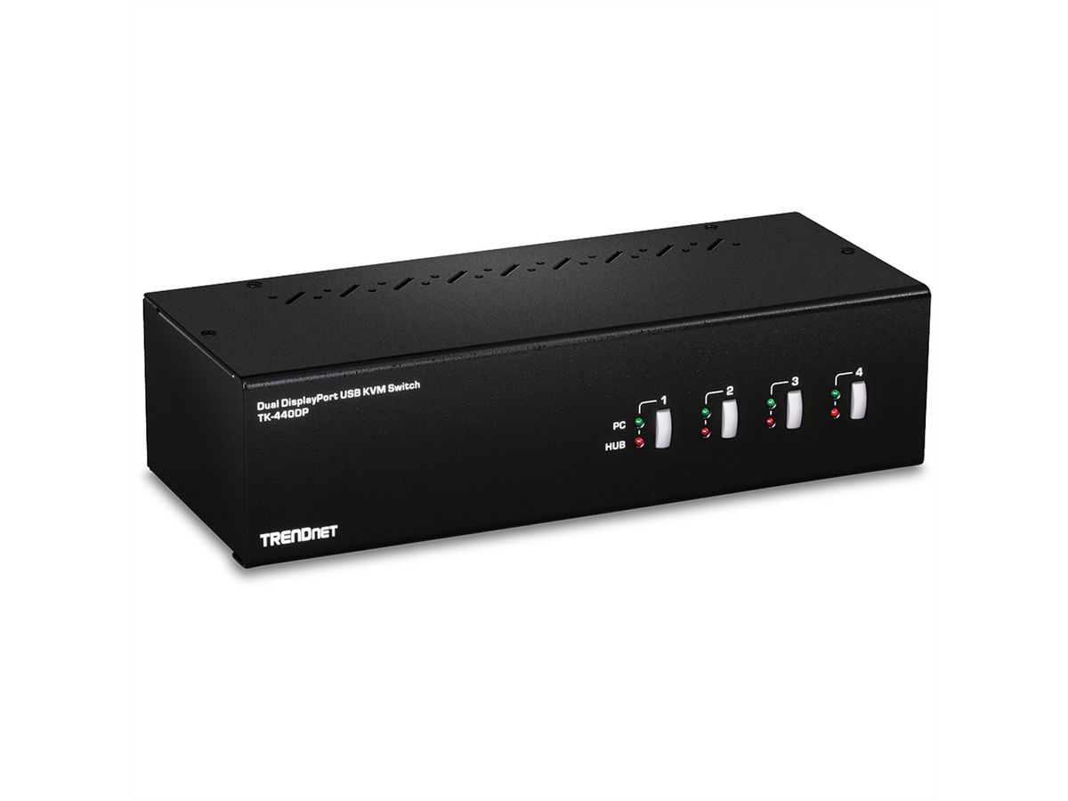 TRENDnet TK-440DP Switch KVM à 4 ports avec port écran pour deux moniteurs