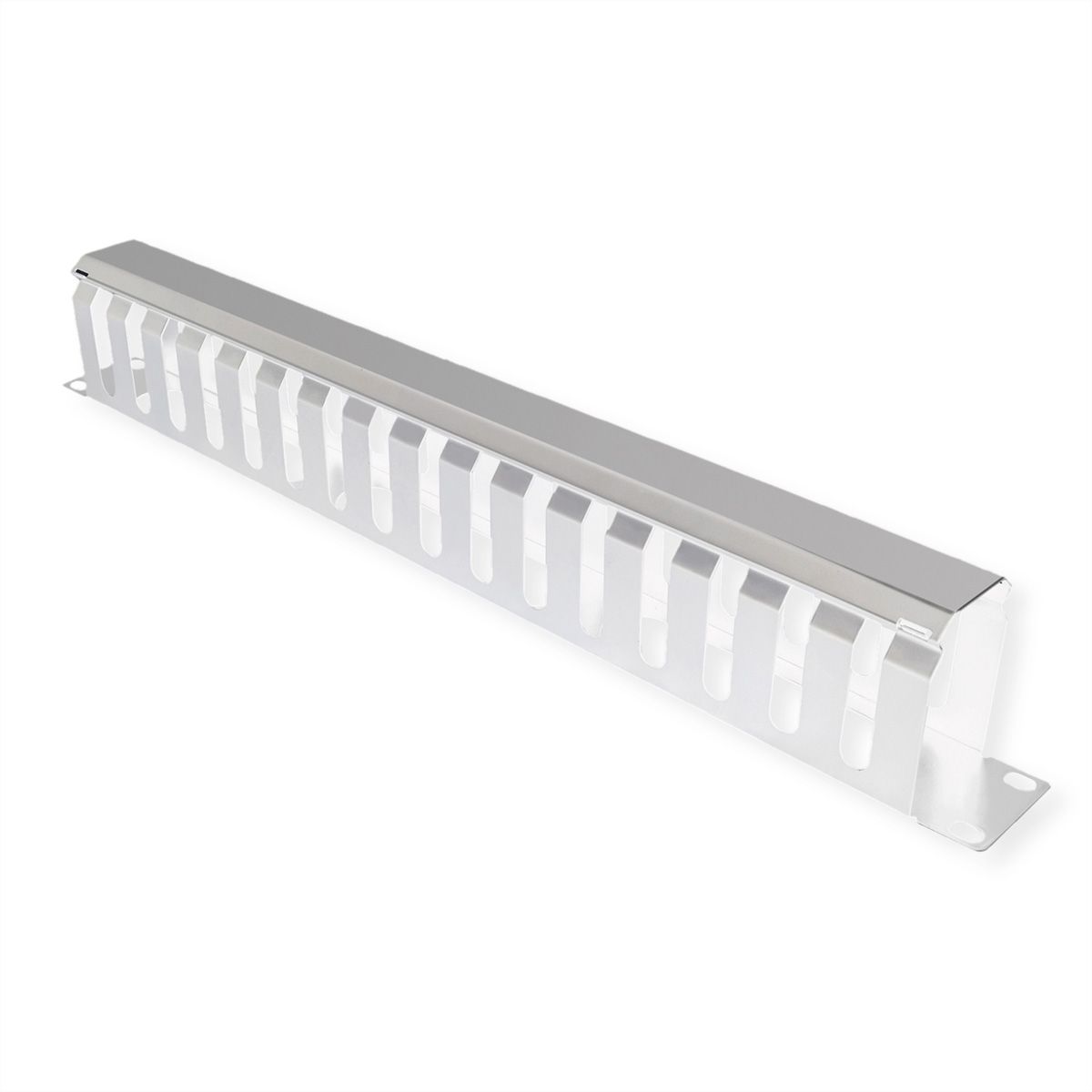 VALUE Plaque avant 19" de 1U avec canal de rangement de 40 x 60 mm, gris
