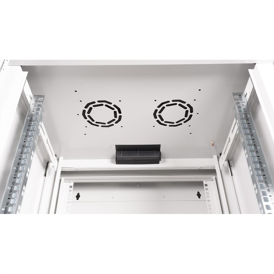 ROLINE 19" Boîtier mural Pro 12U, 600x600 LxP pivotant en 2 parties gris