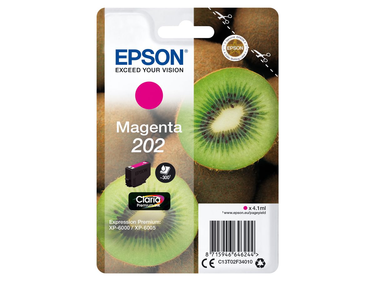 Epson Kiwi Singlepack Magenta 202 Claria Premium Ink