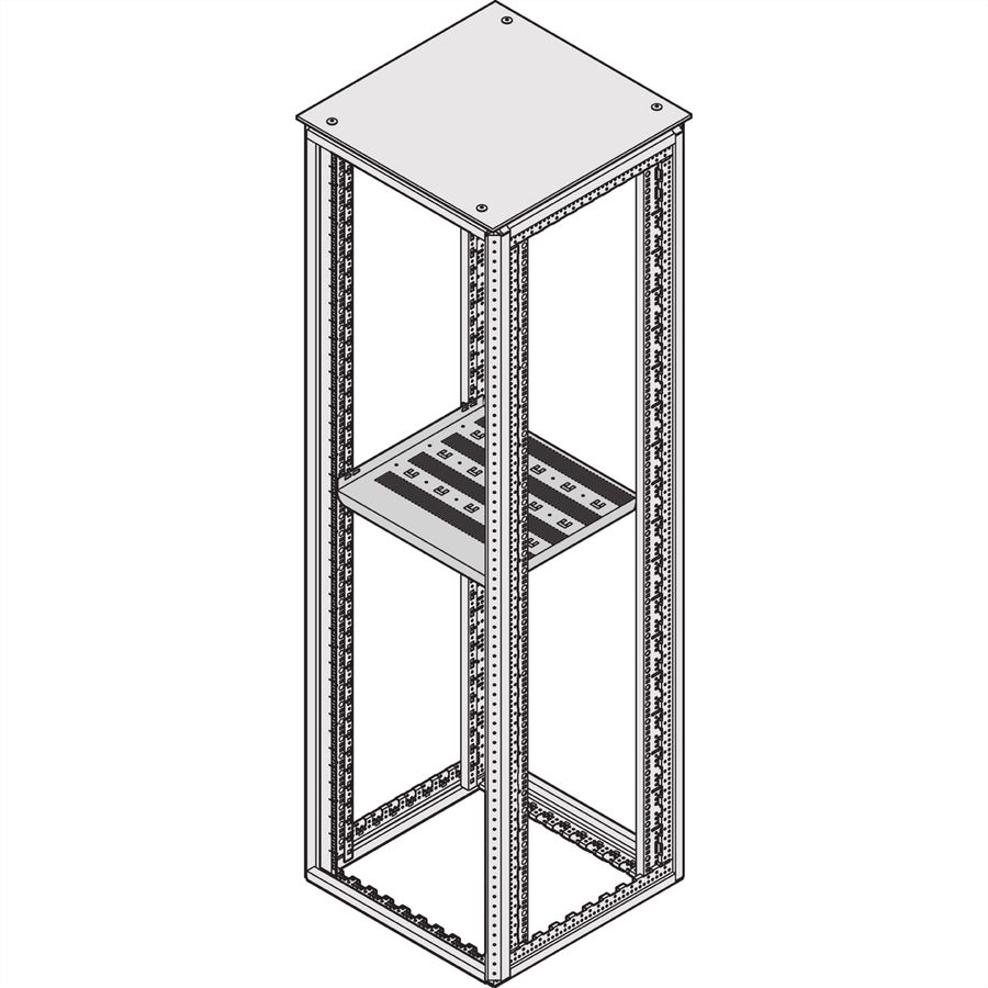 SCHROFF Varistar 19'' étagère, fixe, 75 kg, RAL 7035, 600W 1000D