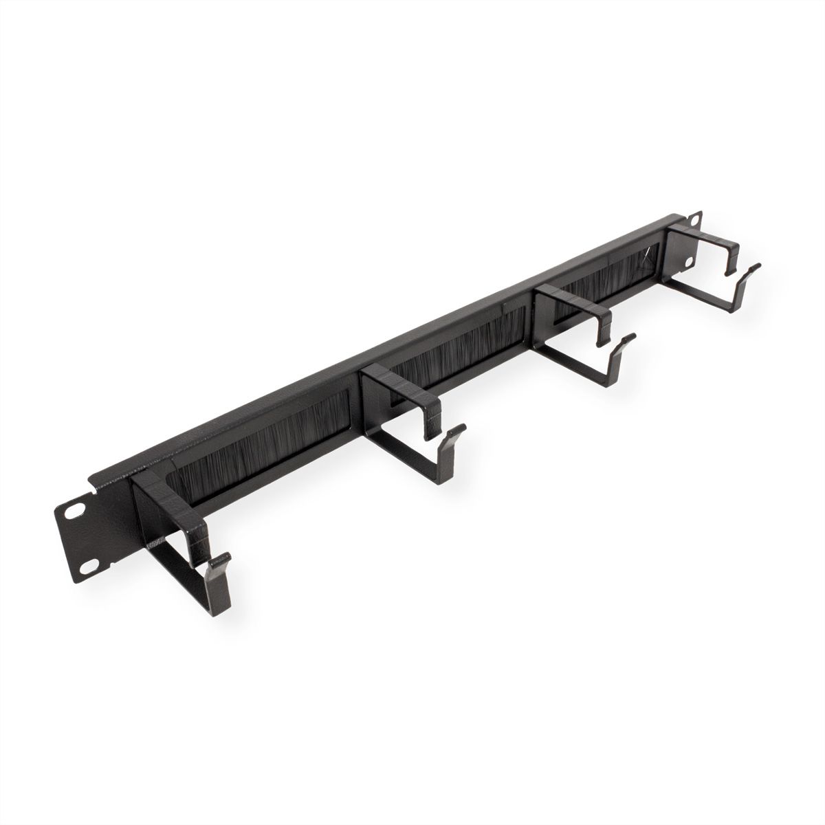 ROLINE 19" Passe-câbles 1U, Avec brosse 44x60mm noir
