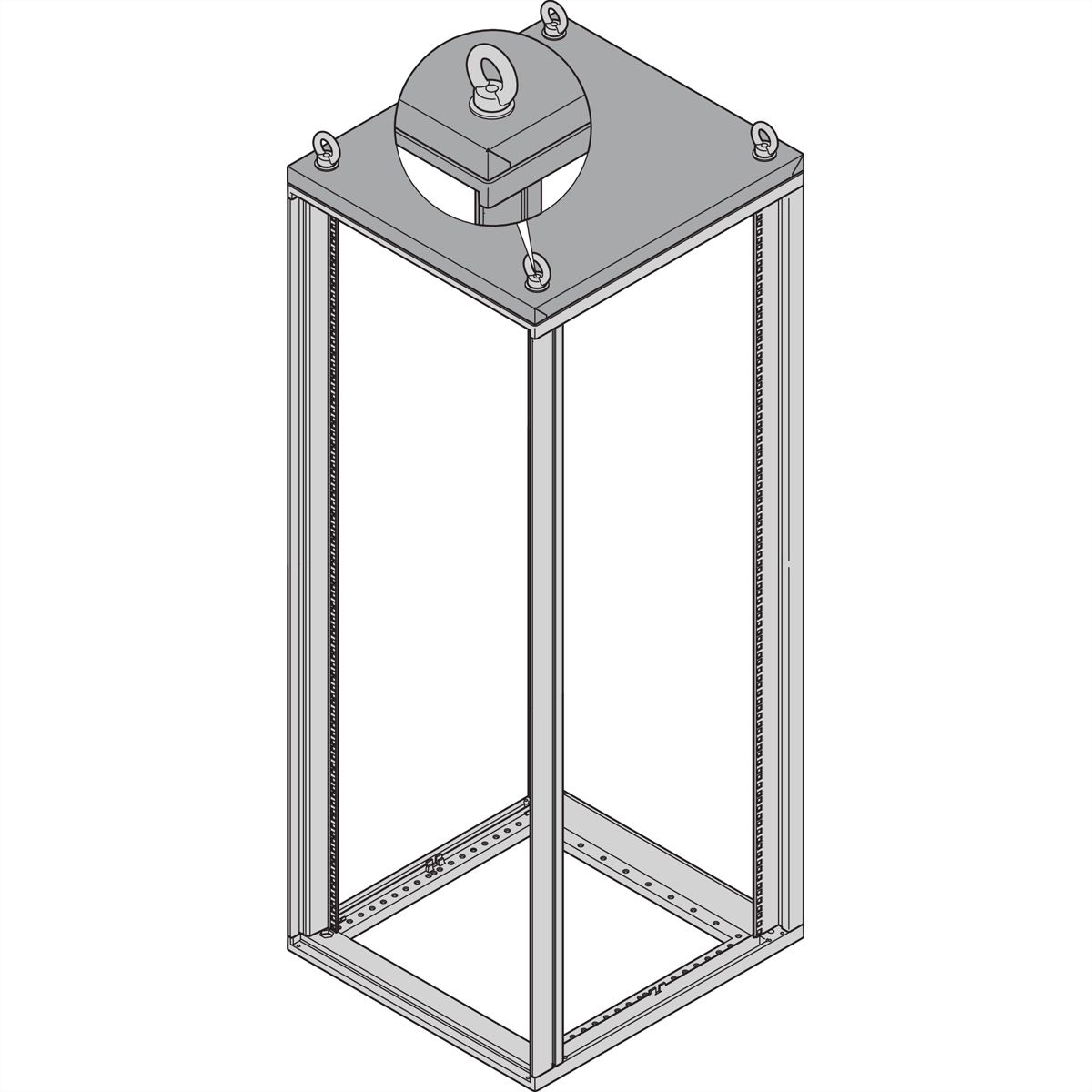 Oeillets de levage Novastar SCHROFF pour capot supérieur surélevé ou en éventail