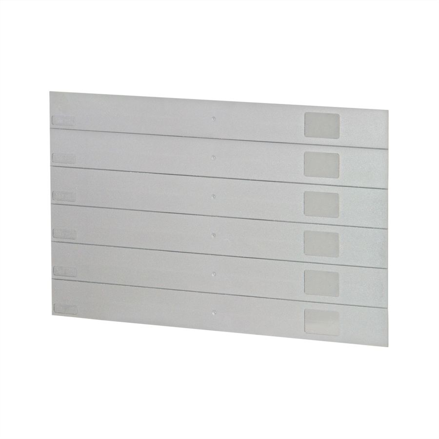 SCHROFF Face avant 19", plastique, 6 U, RAL 7035, 10 pièces