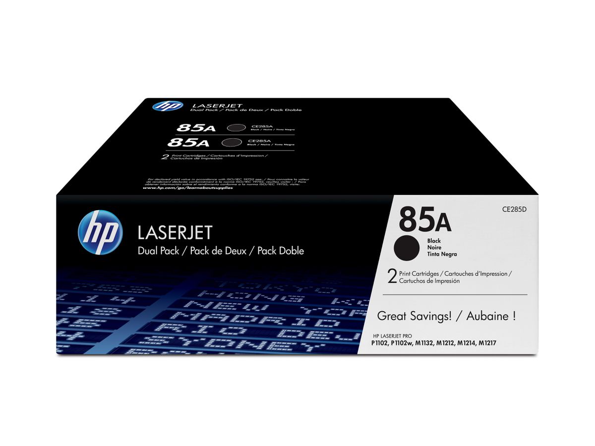 HP 85A pack de 2 toners LaserJet noir authentiques
