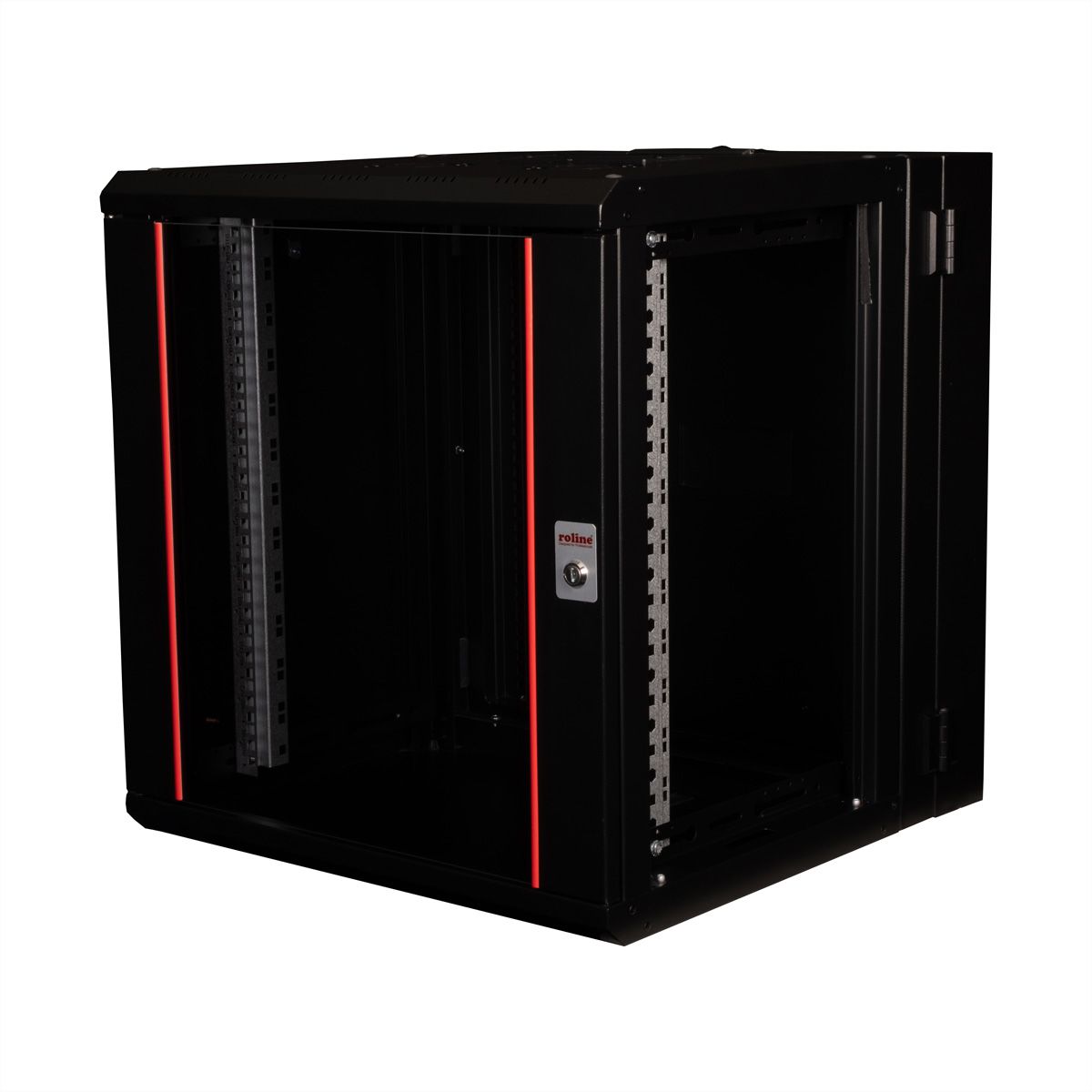 ROLINE 19" Boîtier mural Pro 12U, 600x600 LxP pivotant en 2 parties noir