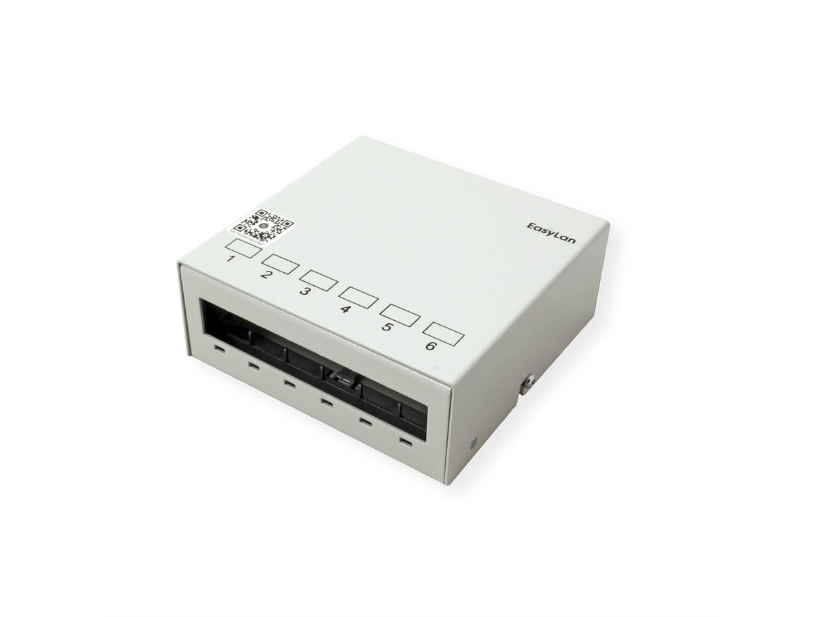 EasyLan panneau vide, pour 6x Keystone, RAL7035