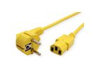 ROLINE Câble d'alimentation IEC droit, jaune, 1,8 m