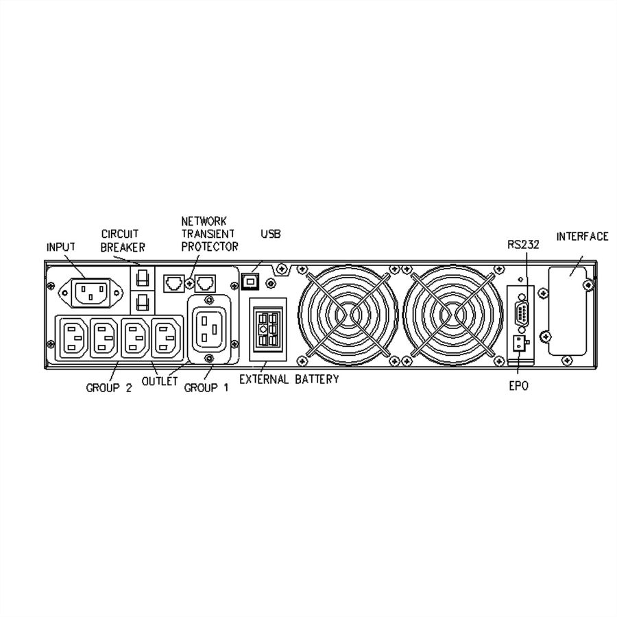 ROLINE ProSecure III 2000 RM2UH, noir