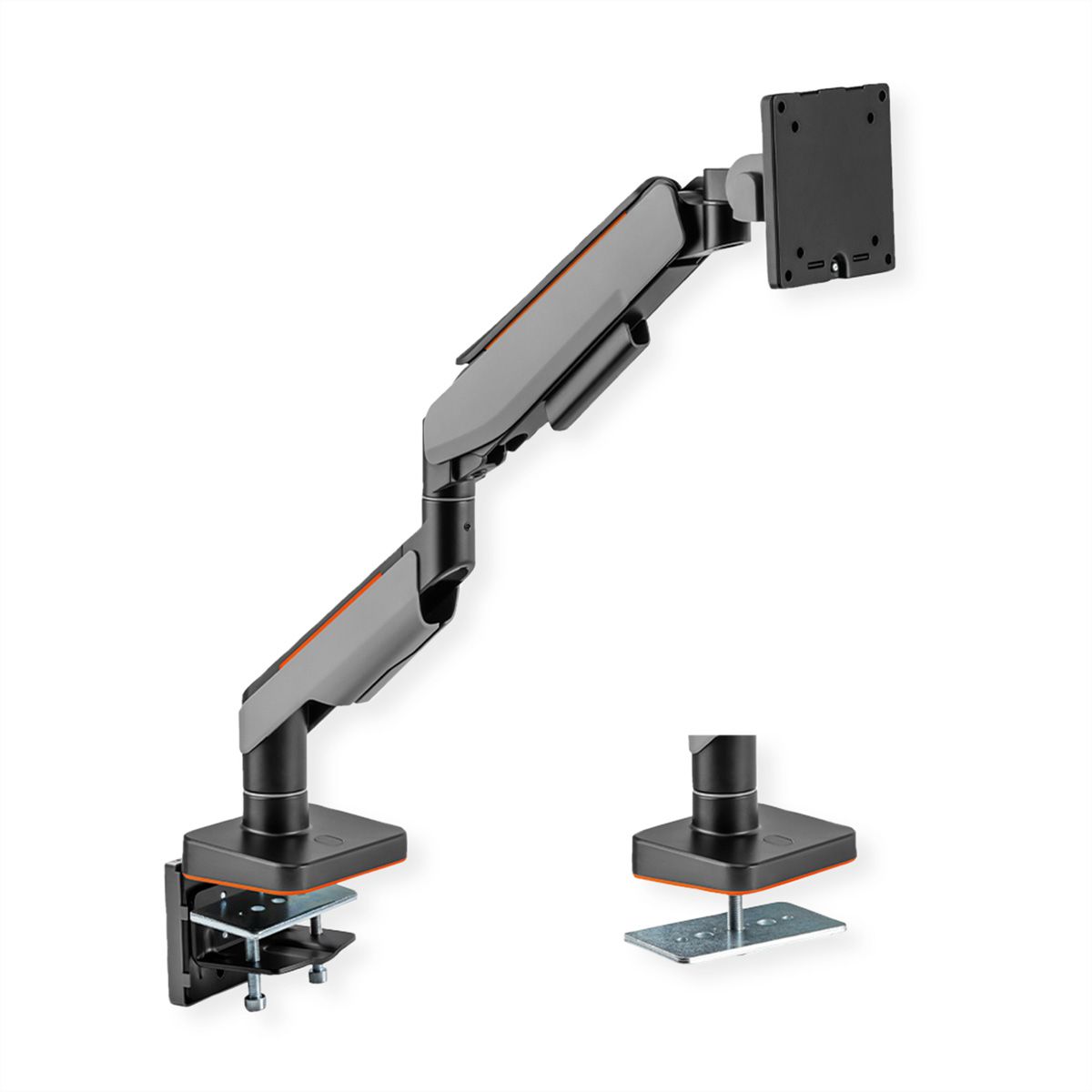 ROLINE Support LCD à gaz, fonction pivot, 5 axes de rotation, max. 20 kg