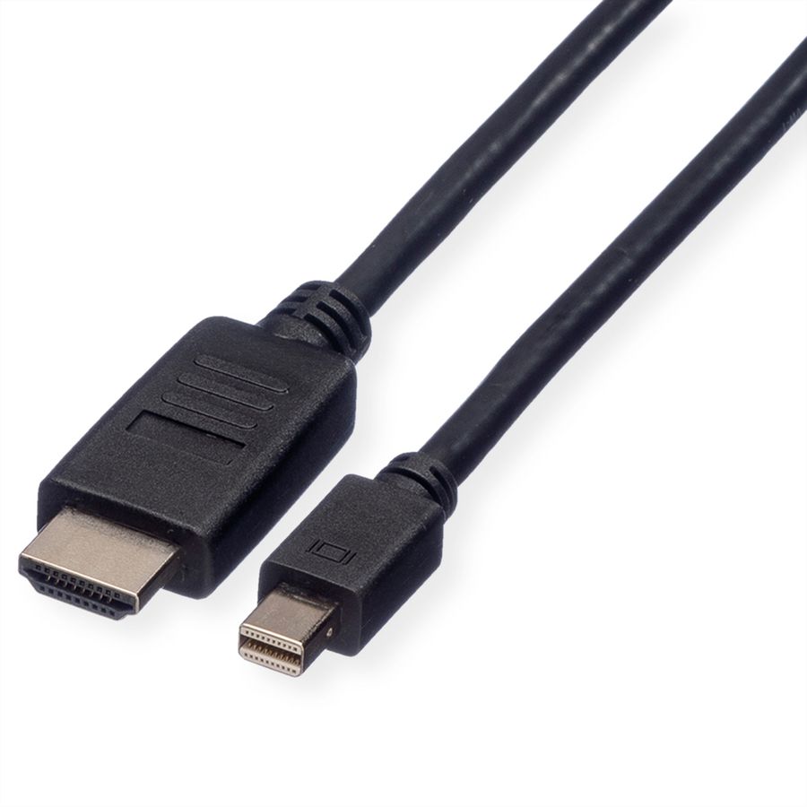ROLINE Câble Mini DisplayPort, Mini DP - HDTV, M/M, noir, 4,5 m
