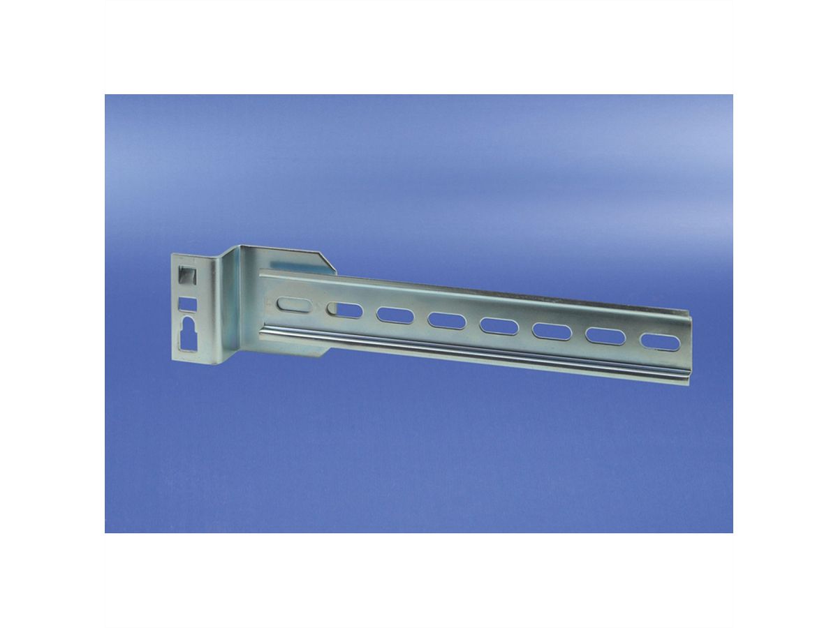 SCHROFF Rail DIN pour chauffage, TS 35/7.5 avec support de montage pour panneau 19" / montage coulissant