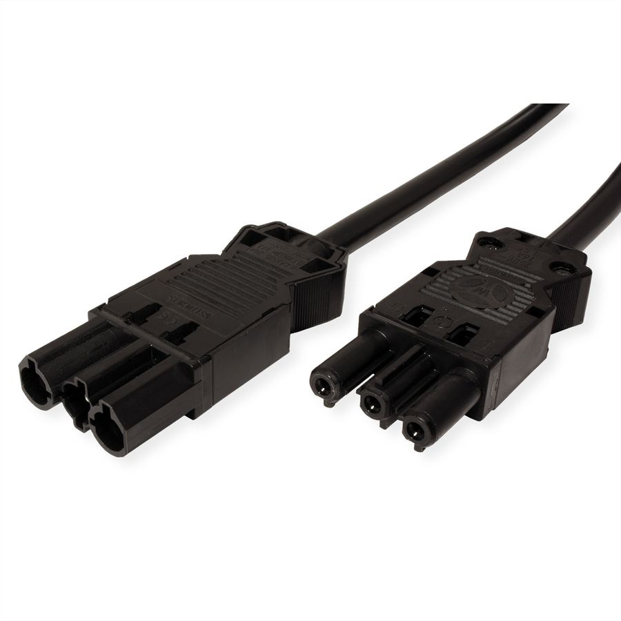 BACHMANN Câble prolongateur GST18-3 Mâle / femelle, sans halogène, noir, 0,3 m