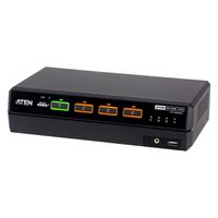 ATEN CS1144DPH4C Commutateur KVM sécurisé universel à 4 ports USB 5K DisplayPort/HDMI double écran avec CAC