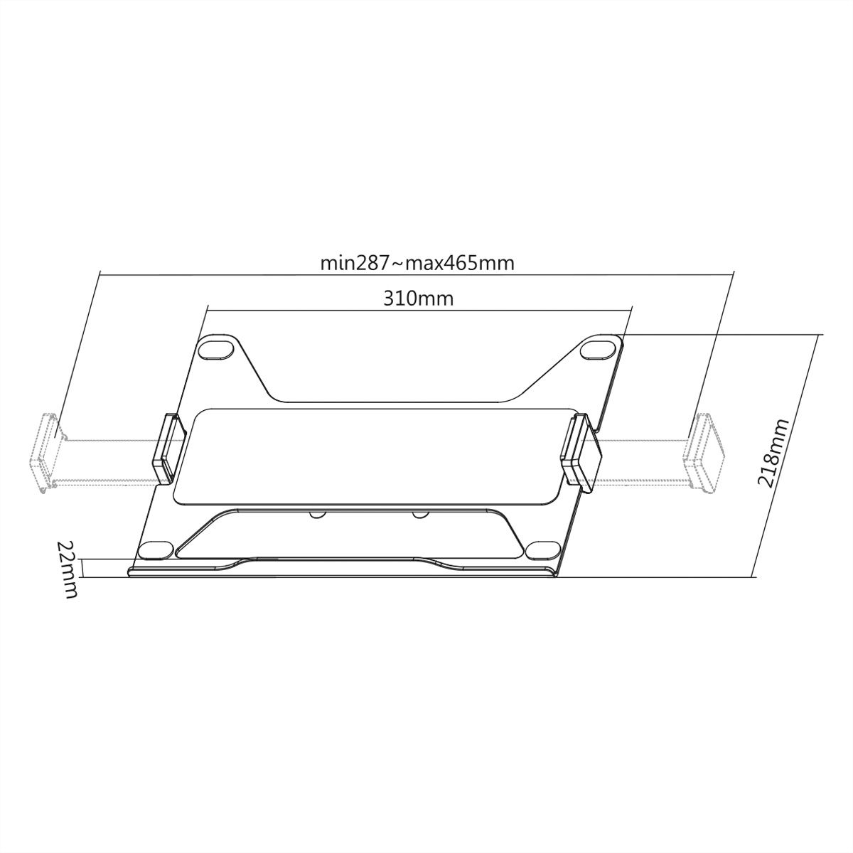VALUE Support pour tablette, universel, ajustable, compatible VESA