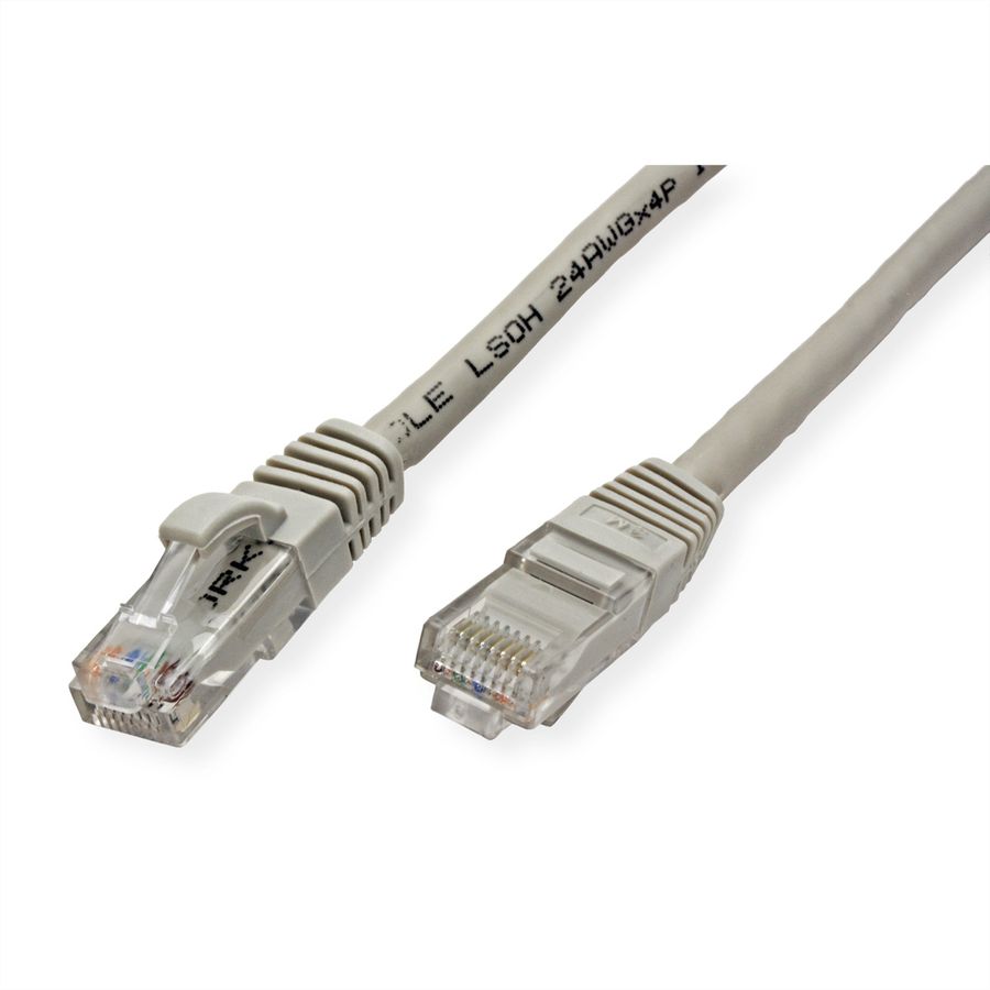 Cordon VALUE Cat.6 (Classe E) UTP LSOH, gris, 1 m