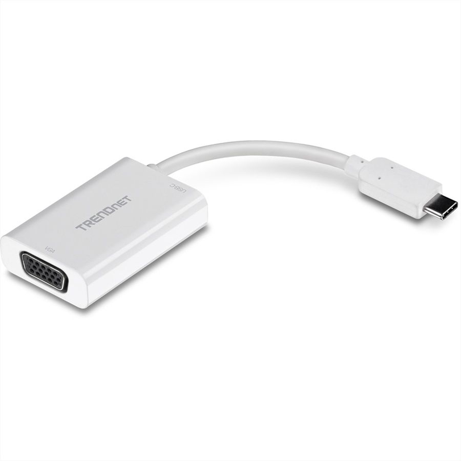 TRENDnet TUC-VGA2 USB-C VGA Blanc adaptateur et connecteur de câbles