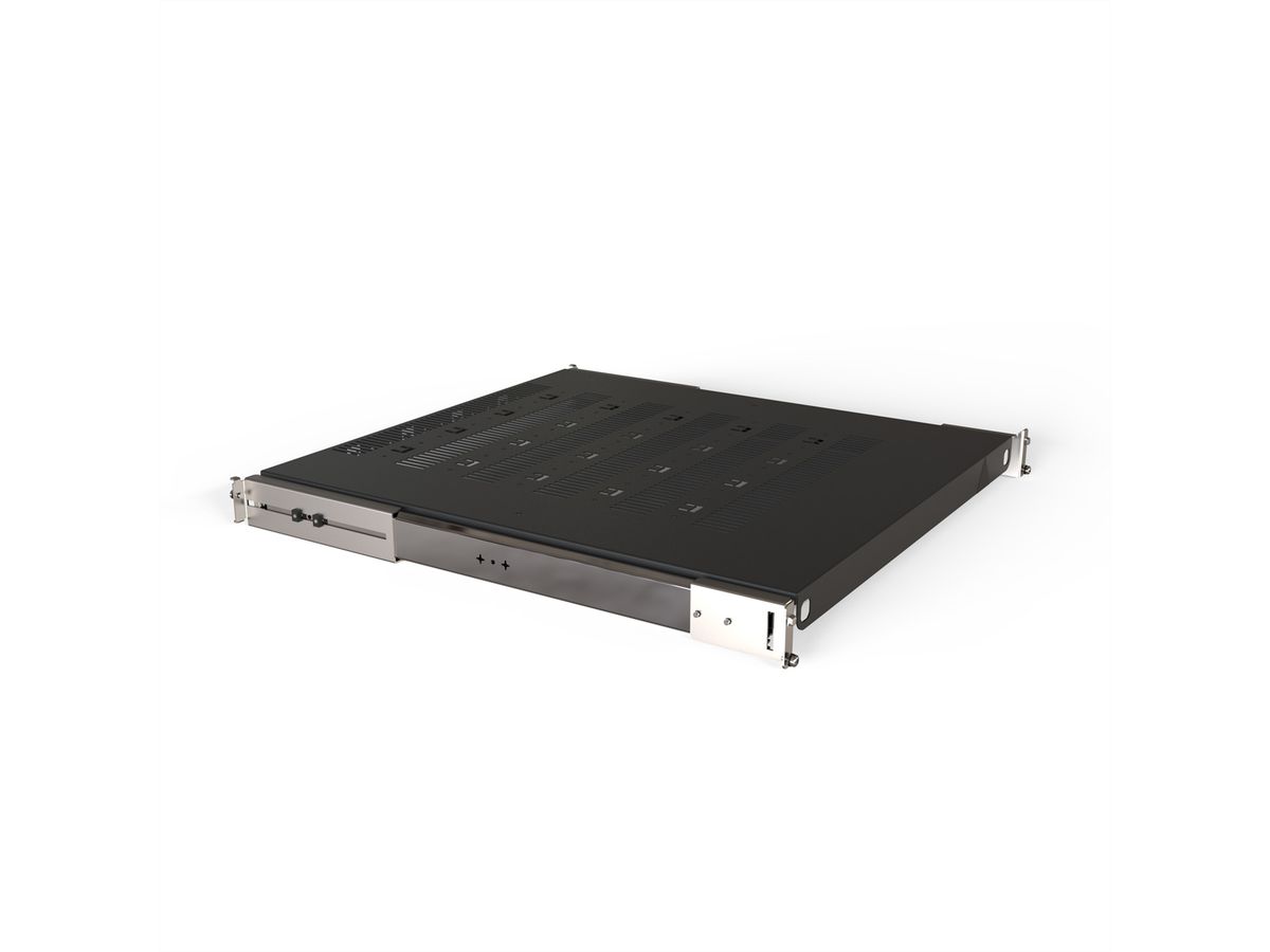 SCHROFF Tablette télescopique 19" pour Varistar, Novastar, Eurorack, 70 kg, RAL 7021, 800W 800D