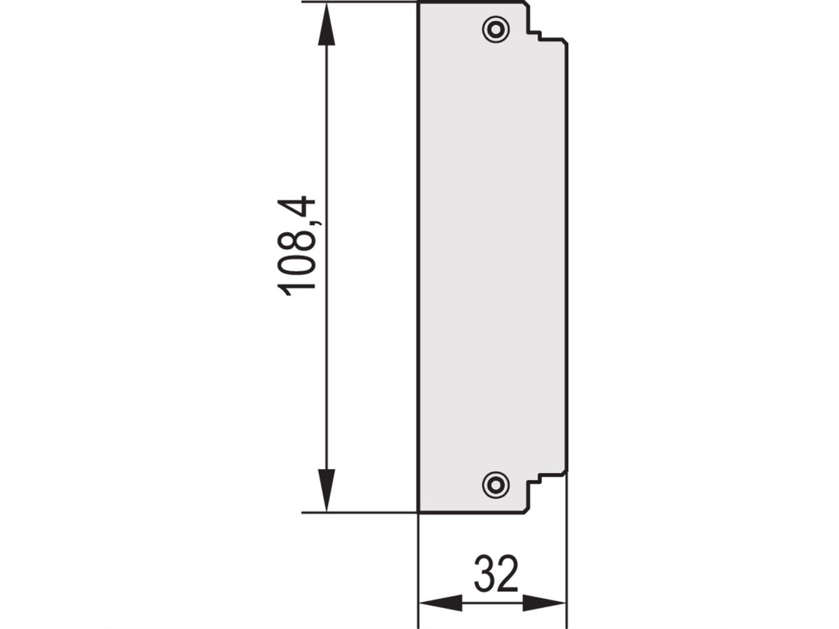 Unité enfichable SCHROFF HF, panneau arrière, sans découpe, 3 U, 7 CV